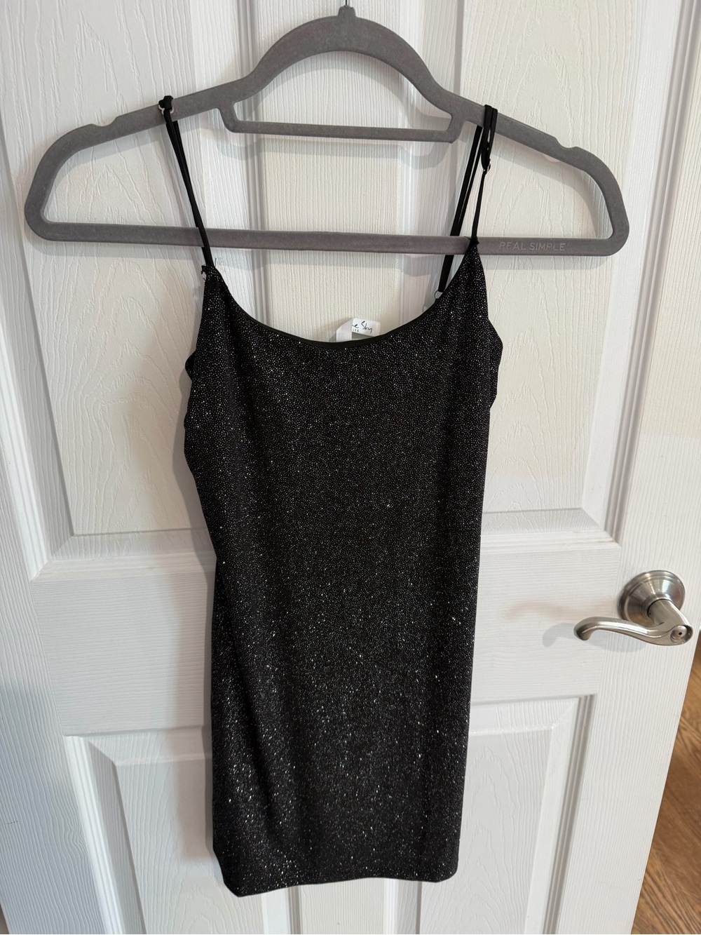 “Lucy in the Sky” Women’s Sparkle Slip Dress - Black
